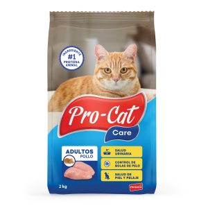 Alimento para gato ADULTOS POLLO, 100% natural tipo croquetas; 2kg. | PRO CAT