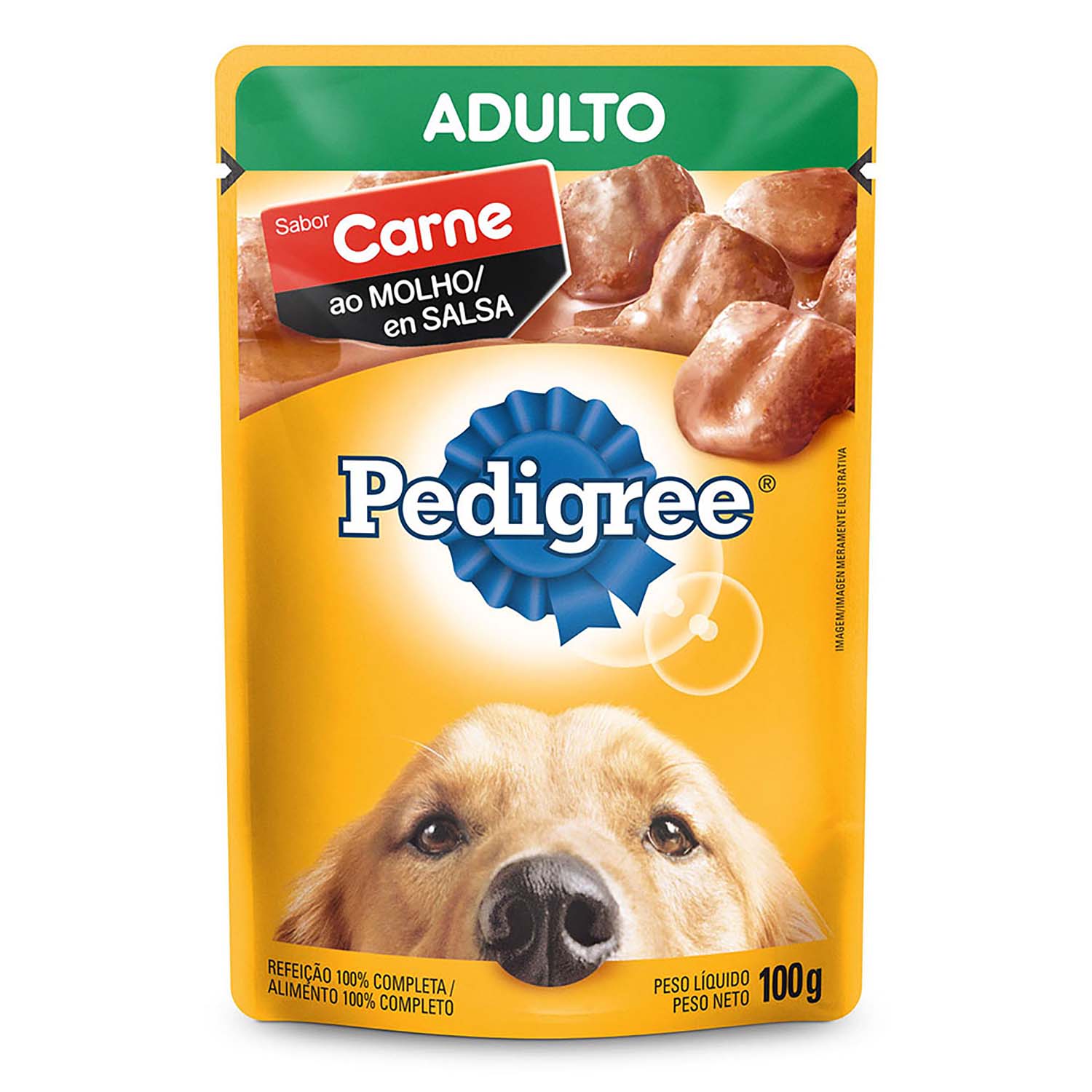Alimento para perros adultos completo y balanceado con sabor a carne en salsa; 100 gr | PEDIGREE