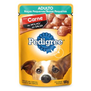 Alimento para perros de raza pequeña completo y balanceado con sabor a carne en salsa; 100 gr | PEDIGREE