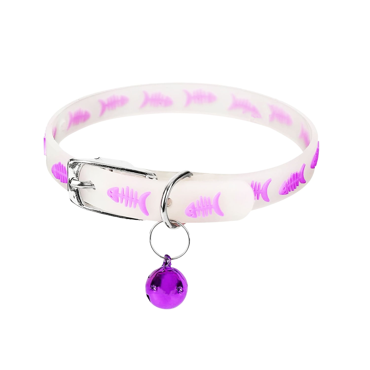 Collar para gato de 29 cm con diseño de ESQUELETO DE PESCADO. | TINYS