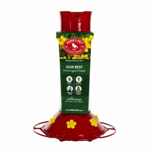 Comedero para colibríes de plástico de diseño tipo planta colgante con 6 bebederos. | PERKY PET