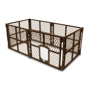 Corral para mascotas de estructura plástica con 1 puerta tipo vaivén. | K HOME