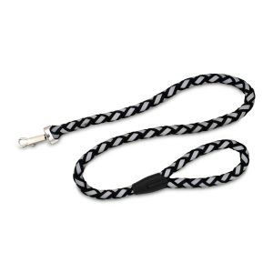 Correa para perro a base de nylon trenzado con cintas retroiluminadas. Ideal para perros medianos, grandes y gigantes | DUKES