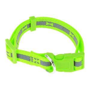 Correa para perro de nylon de 30 a 50 cm de color VERDE NEÓN. - DOGS COLLECTION