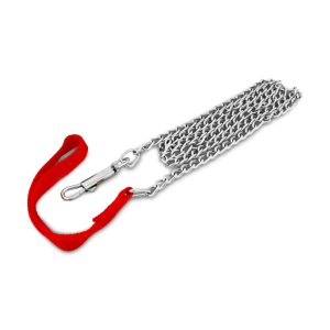 Correa para perro metálica de 1.21 metros con gancho de seguridad y agarradera de nylon de alta resistencia | DUKES