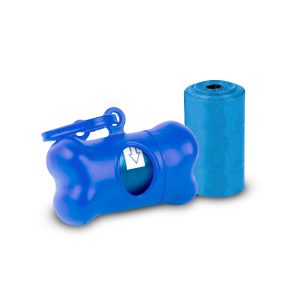 Dispensador de fundas para desechos de perros con diseño tipo huesito y llavero. | DUKES