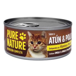 Enlatado P/Gato Atun Pollo 156Gr - PURE NATURE