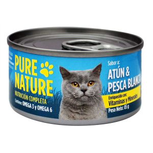 Enlatado P/Gato Atun Y Pesca Blanca 85Grpurena - PURE NATURE