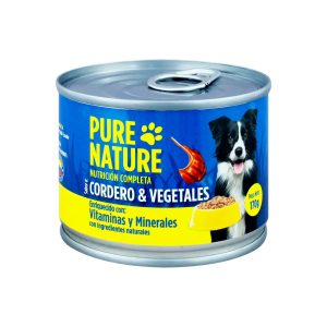 Enlatado P/Perro Cordero Vegetales 170Gr - PURE NATURE