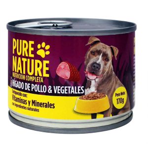 Enlatado Perro Higado Pollo Vegeta 170Gr - PURE NATURE