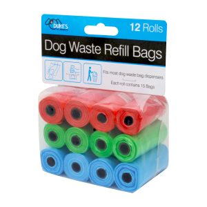 Fundas para desechos de mascotas tipo rollo con 15 fundas de 9 x 18 cm c/u. | DUKES