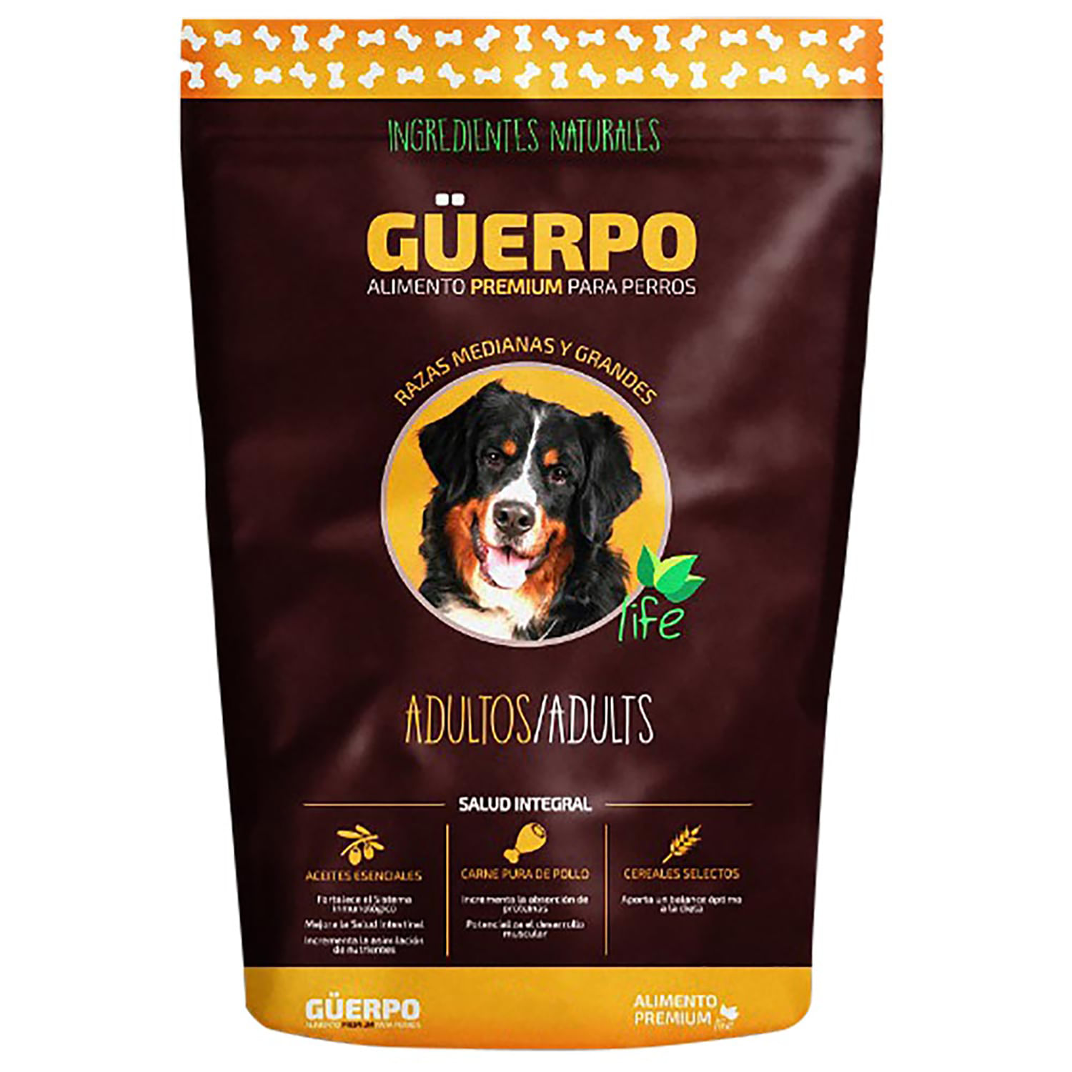 Guerpo Premium Adultos Raza Med/Grand 9Kg | GUERPO