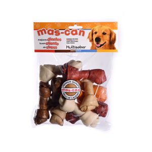 Hueso ahumado # 3 - 4 de varios sabores para perros; pack x 10 | MAS CAN