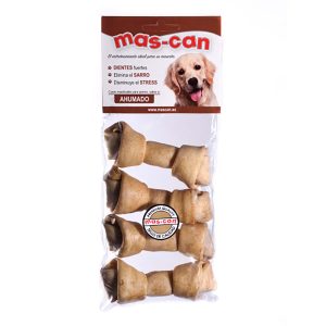 Hueso ahumado # 3 - 4 de varios sabores para perros; pack x 4 - MAS CAN