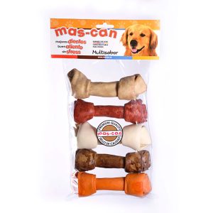 Hueso ahumado # 5 - 6 de varios sabores para perros; pack x 5 - MAS CAN