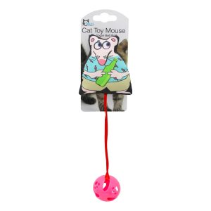 Juguete para gato tipo peluche con cintas de nylon y cascabel en forma de cola | TINYS