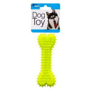 Juguete para perros elaborado en caucho natural semi rígido de 15 cm en forma de hueso con puntas suaves | DUKES
