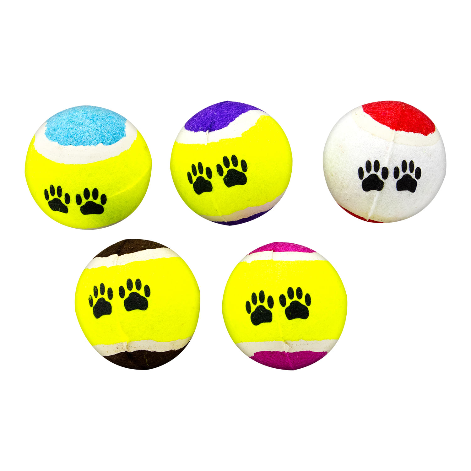 Juguete para perros set de 5 pelotas de tenis. | DUKES