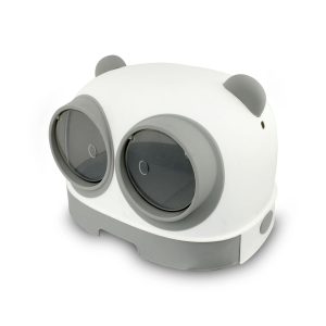 Letrina para gato plástica tipo panda de 2 puertas de vaivén. | K HOME