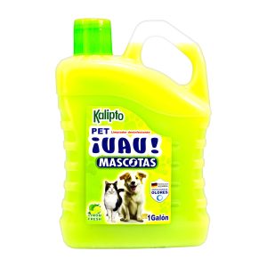 Limpiador desinfectante "¡UAU!" de 3,8 lt con aroma a limón para mascotas. - KALIPTO