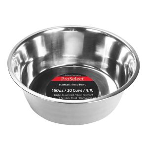 Plato para mascota de acero inoxidable de 4,7 lts. | ORGILL
