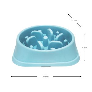 Plato para mascotas plástico con diseño anti estrés. | DUKES