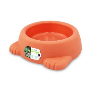 Plato para perro de 1.5 l resistente a golpes con diseño de patitas y 1 agarradera que le permite recoger el plato del piso | PLAPASA