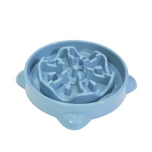 Plato plástico alimenta lento para perro, color azul. | VIDA DE PERRO