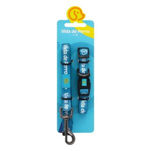 Set de collar con correa para perro a base de nylon resistente a tensiones. | VIDA DE PERRO