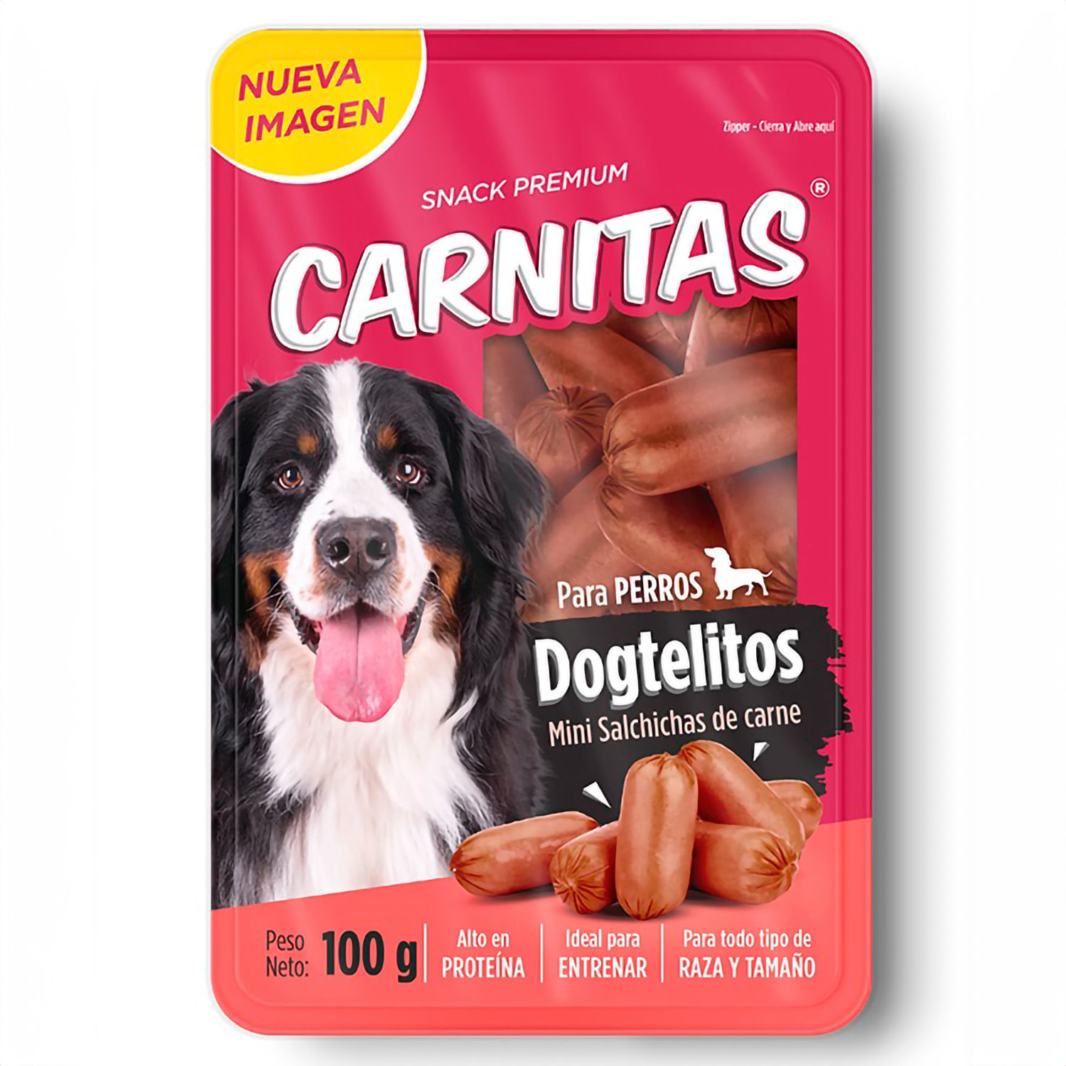 Snack para perro CARNITAS premium tipo Mini Salchichas de carne 100 gr. -