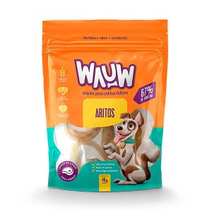 Snack para perro con fibra natural en forma de ARITOS MASTICABLES; 40 gr | WAUW