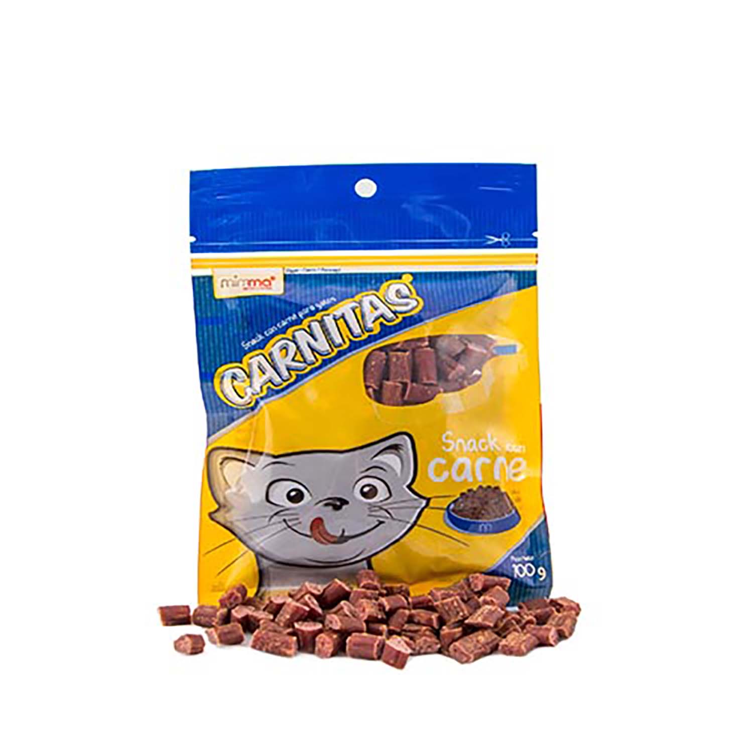 Snacks de carne masticable para gatos; 100 gr | MIMMA