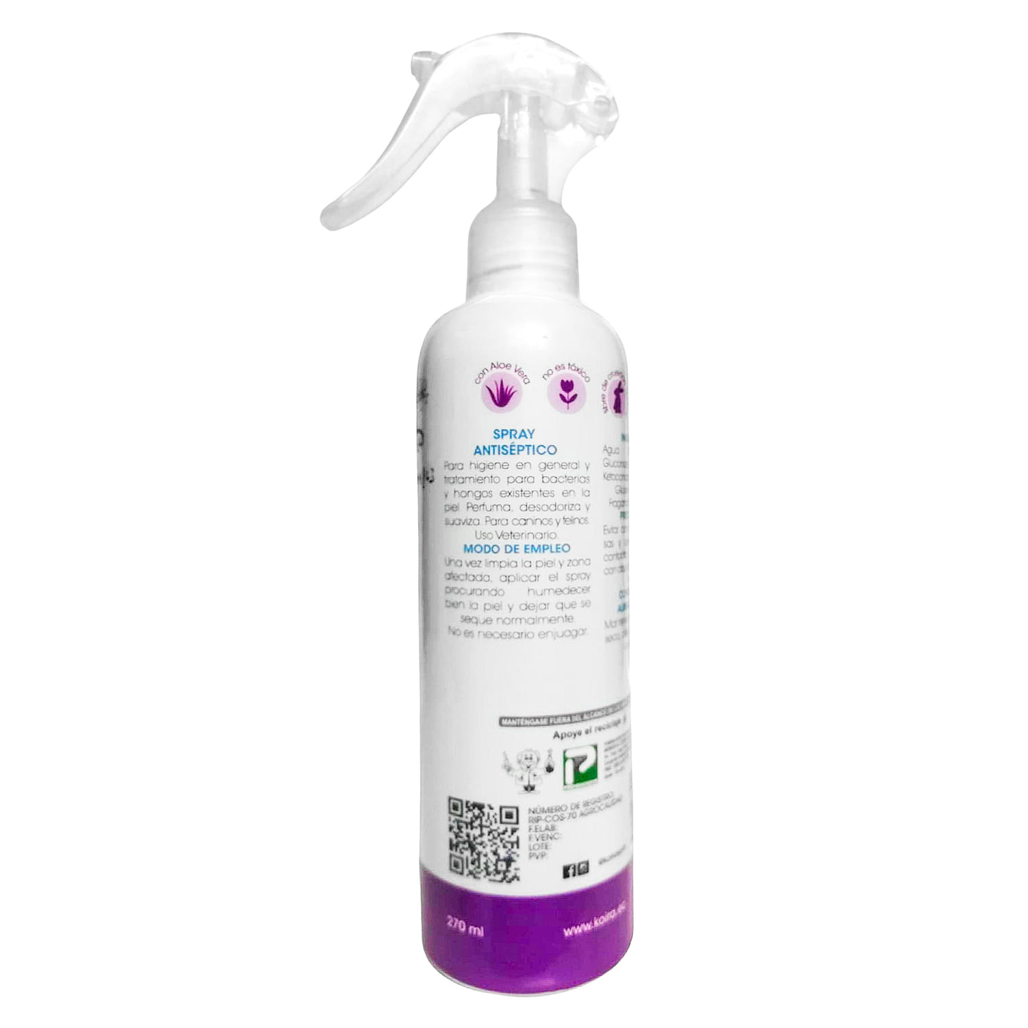 Spray con Clorhexida y Ketoconazol tratamiento hongos y bacterias - KIORA