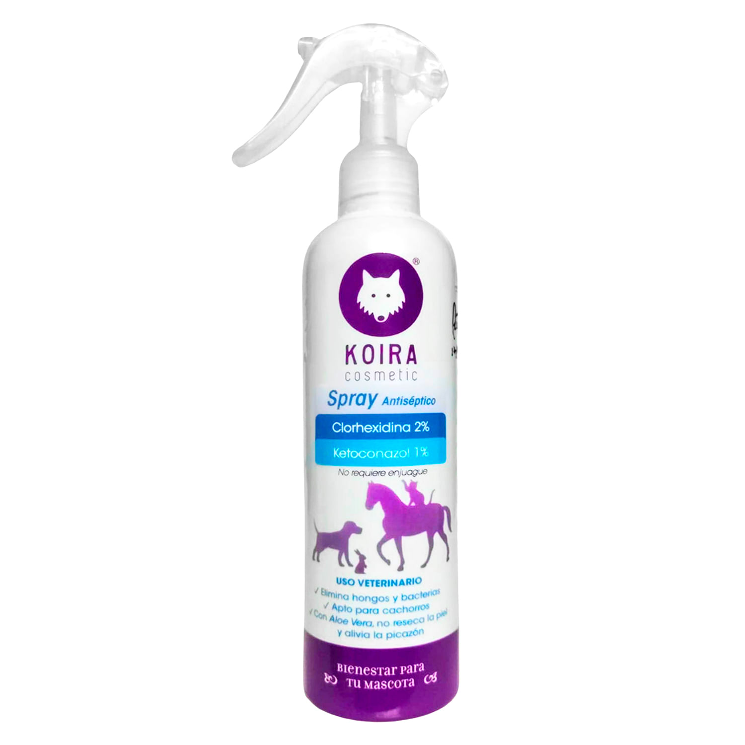 Spray con Clorhexida y Ketoconazol tratamiento hongos y bacterias - KIORA