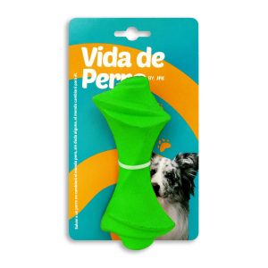 Juguete para perros elaborado en caucho natural semi rígido de 16 cm de forma similar a hueso - VIDA DE PERRO